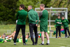 Keith Andrews and Jim Crawford with Stephen Kenny 28/5/2019