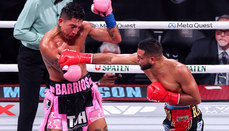 Abel Ramos lands a punch on Mario Barrios 15/11/2024