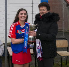 Eleanor Harrison is presented the cup by Geraldine McGrath 24/11/2019