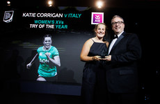 Enya Breen, accepting on behalf Katie Corrigan, is presented with the award by Glenn Shanley 22/5/2024
