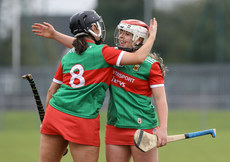Meabh Delaney and Shauna Golden celebrate after the game 10/4/2022
