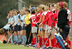 Both teams at the start of the game 30/3/2008