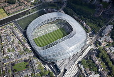 An Aerial view of the Aviva Stadium during the first match to be played there 31/7/2010