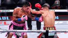 Mario Barrios (left) lands a punch on Abel Ramos 15/11/2024