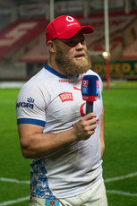 Armand van der Merwe speaks to the media after the game 18/10/2024