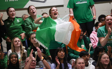 Ireland supporters celebrate a score 27/3/2024