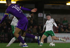 Cathal O'Sullivan shoots to score his side's second goal of the match 18/10/2024