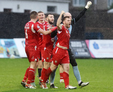 Seamus McCartan celebrates after scoring from his own half to make it 2-1 27/10/2024