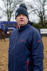 Gordon Elliott watches his string of horse on the gallops 18/11/2024