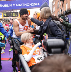 Colin Farrell and Emma Fogarty after the race 27/10/2024