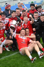 The Padraig Pearses players celebrate with the cup 20/10/2024 