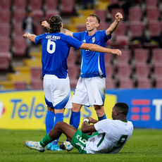 Daniele Ghilardi and Nicolò Bertola celebrate after the game 15/10/2024