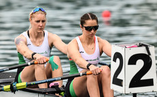 Sanita Puspure and Zoe Hyde on their way to finishing second and qualifying for the repechage 25/5/2023 