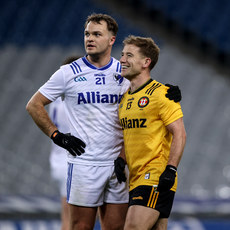 Ultan Harney with Mark Bradley after the game ends in a draw 19/10/2024