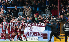 Drogheda celebrate after Hayden Cann scores their second goal of the match 6/5/2024