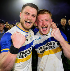 Niall Kelly and Peter Og McCartan celebrate winning 25/10/2024