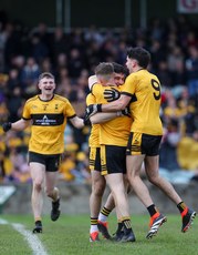 St. Eunan’s players celebrate at the final whistle 13/10/2024