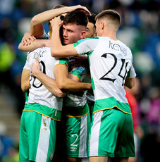 Josh Honohan celebrates scoring the first goal with his teammates 24/10/2024