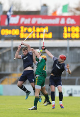 Craig Morrison and Alexander Michie in action against  Tom Morrissey 26/10/2024