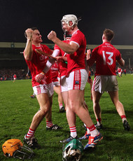 Adam English and Cormac Ryan celebrate at the final whistle 27/10/2024