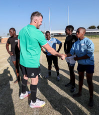 Peter O’Mahony with members of the team 3/7/2024