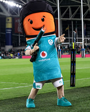 A view of ALDI mascot Kevin the Carrot at half time 8/11/2024