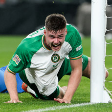 Evan Ferguson celebrates scoring his sides first goal 14/11/2024 