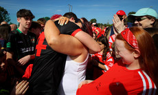 Sam Mulroy celebrates with his mother Beirne 23/6/2024