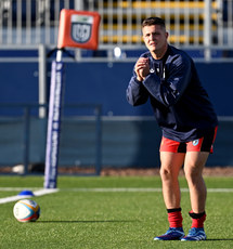 Callum Sheedy during the warm-up 19/10/2024