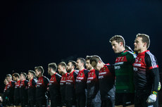 Mayo players stand together for the national anthem 11/2/2017