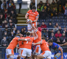 Jamie Hodgson claims a line-out 12/10/2024