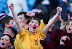 A Scoil Assaim BNS pupil celebrates a score 21/10/2024