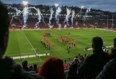 A general view of SuperValu Pairc Ui Chaoimh as the Munster team take to the pitch  3/2/2024