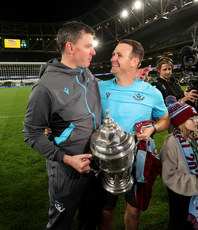 Kevin Doherty and Daire Doyle celebrate with the cup 10/11/2024