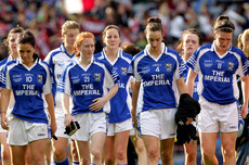 Roisin O'Keeffe, Claire Kearns, Ciara Gray and Bronagh Sheridan dejected after the game 25/9/2011