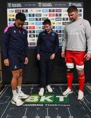 Sam Grove-White, Ben Thomas, Iain Henderson at coin toss 26/10/2024 