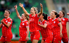 Kate Mooney celebrates scoring her side’s fourth goal 20/10/2024 