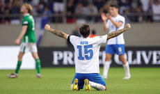 Lazaros Rota celebrates at the final whistle 13/10/2024