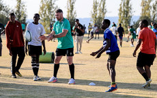 Peter O’Mahony with members of the team 3/7/2024