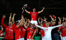 Darragh O'Donovan celebrates with the 	John Daly Cup 27/10/2024