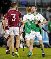 Peadar Carton and Conor Henry shake hands after the final whistle 19/4/2018
