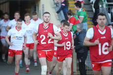 Tyrone players take to the field 19/3/2022
