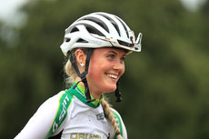 Caoimhe May celebrates after winning the Women’s Cycling Ireland Cross-Country National Championships 24/7/2022