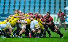 JC Pretorius and Jarod Cairns look over the scrum 19/10/2024