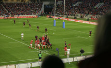 A view of a line-out from the stands 3/2/2024