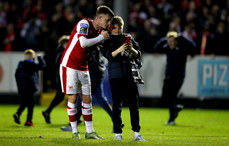 Chris Forrester celebrate with a fan 25/10/2024