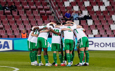 The Ireland team huddle 15/10/2024