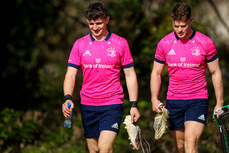 Cormac Foley and Rob Russell arrive for training 21/3/2022