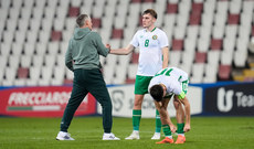 Jim Crawford with Matthew Healy after the game 15/10/2024