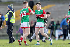 Aiden Orme celebrates after the game with Fergal Boland 27/2/2022